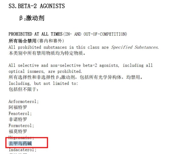 图片来源：世界反兴奋剂条例国际标准禁用清单 2023年