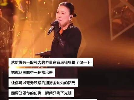 那英的高音如同金碧辉煌般，深深刻入华语音乐的灵魂