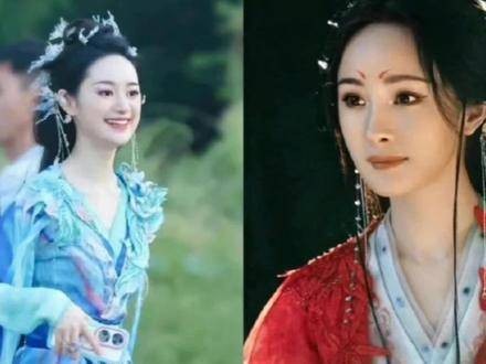 杨幂与郭晓婷再度携手，梦回《仙剑》，两人的装扮真是美轮美奂