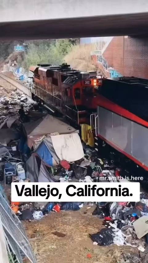 美国博主在X发帖嘲讽：A brand new beautiful train is seen driving