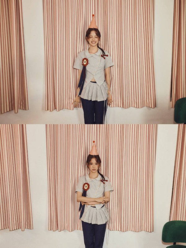 欧阳娜娜少女感满满。