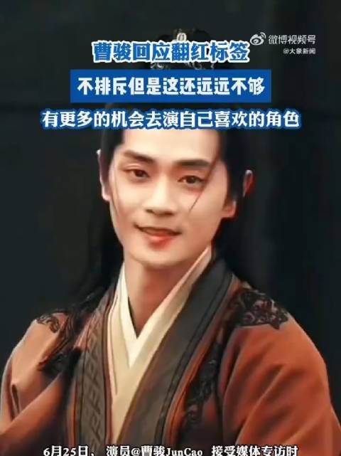 曹骏不排斥翻红标签