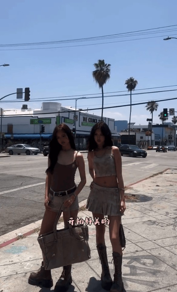 Jaden和考拉并肩行走。