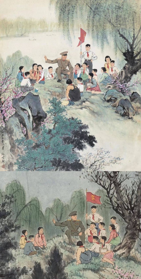 魏紫熙的一幅大画中有一个场景，单独拿出来拍了一百万