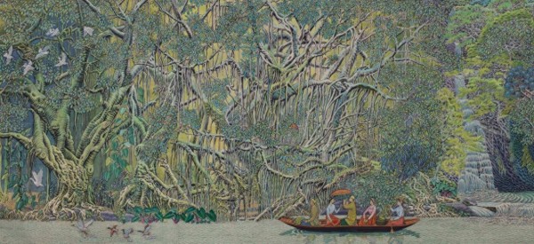 清华艺博里建起“植物园”，首都机场釉上彩陶瓷壁画手稿展出