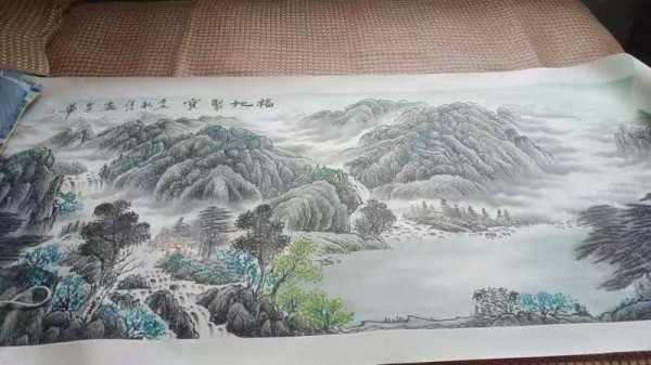墨韵山水间，福泽聚宝地——李泽江《福地聚宝》山水画赏析