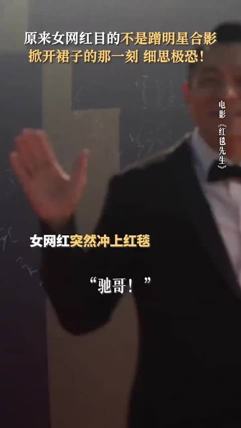 原来女网红目的不是蹭明星合影，掀开裙子的那一刻细思极恐!