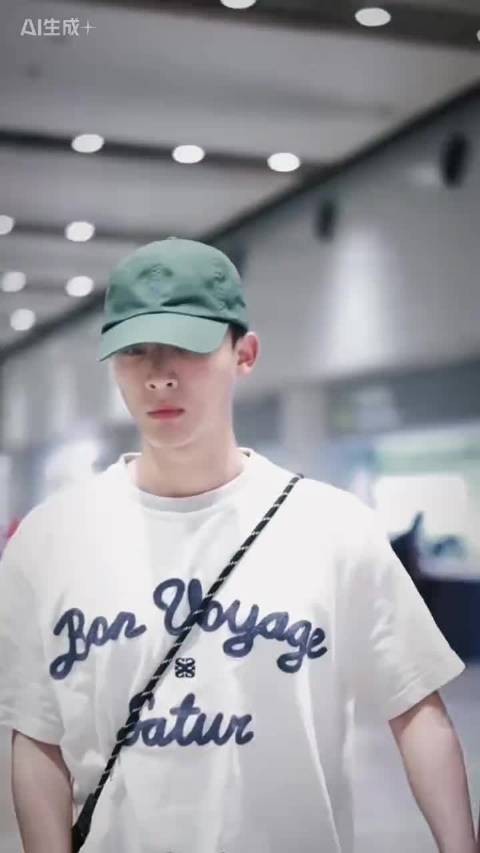 张晚意0827首都机场现身，对粉丝点头微笑