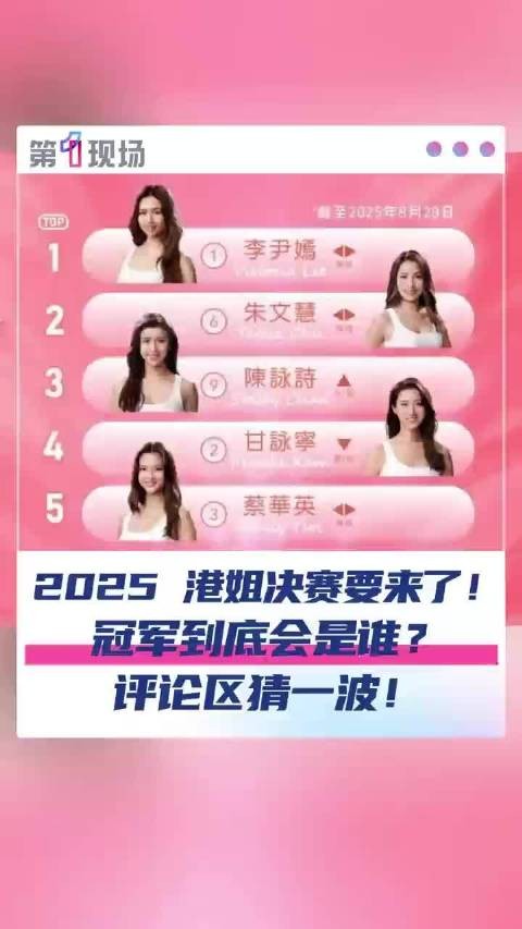 快来pick！ 2025香港小姐总决赛阵容曝光