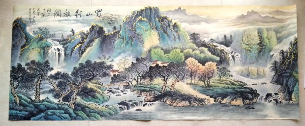 张大千《蜀山行旅图》：泼墨山水里的天地壮阔与心岳巍峨