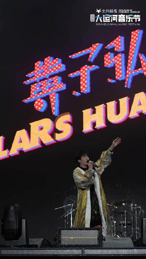 梦幻联动️！@大张伟 在北京大运河音乐节表演talking中途回应