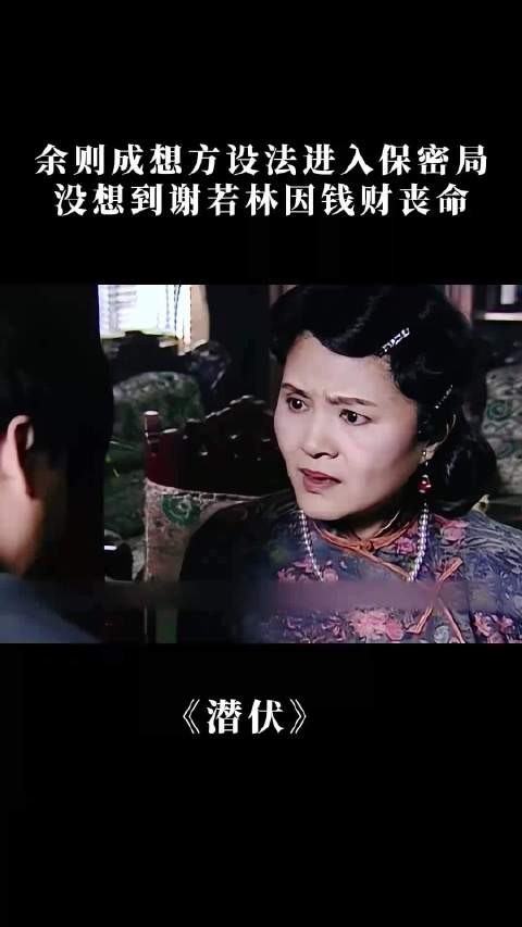 潜伏:余则成想方设法进入保密局,没想到谢若林因钱财丧命