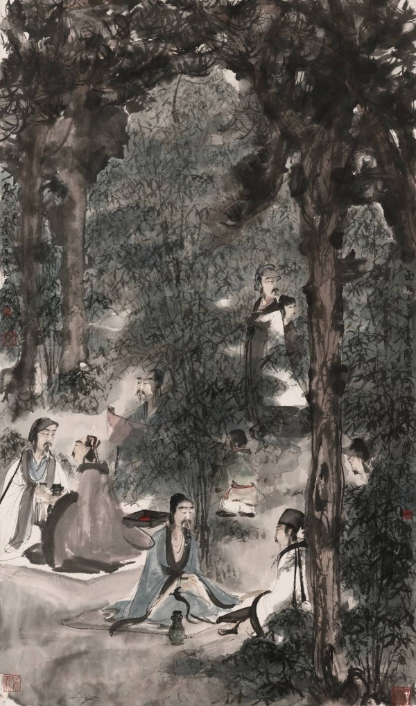 整场最贵是傅抱石，数量最多是张大千～