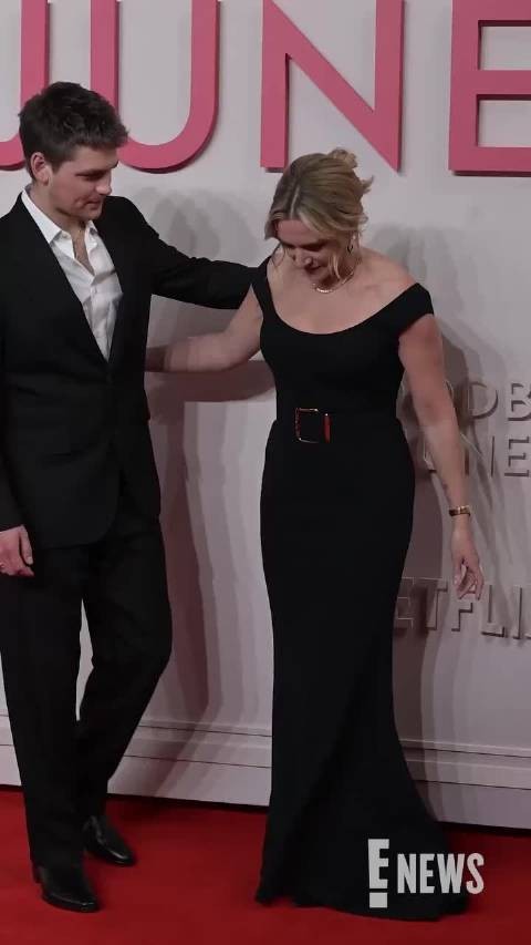 凯特·温斯莱特携子亮相新片伦敦首映礼