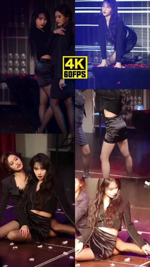 宋昕冉舞台黑丝混剪跳舞，天呐太性感了