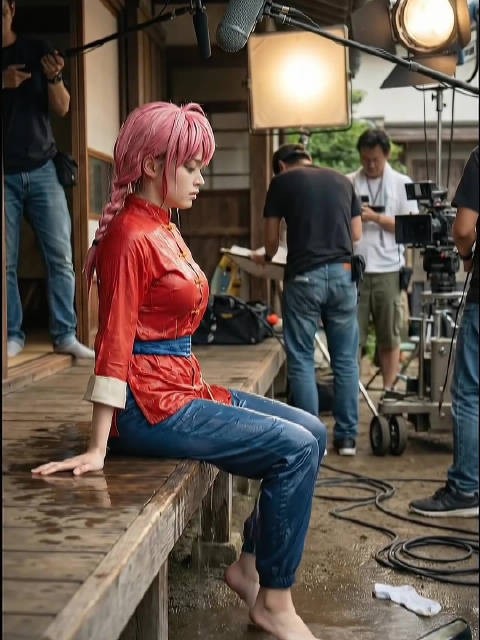 AI生成的《乱马1/2》动漫真人版拍摄现场(❁´∀`❁) BY:ronin_dday