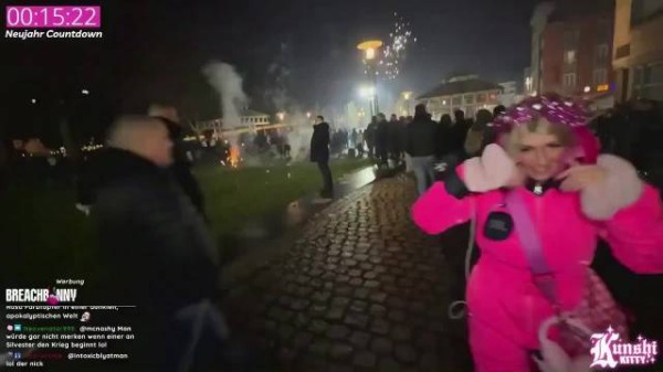 德主播科隆街头直播新年夜遇意外