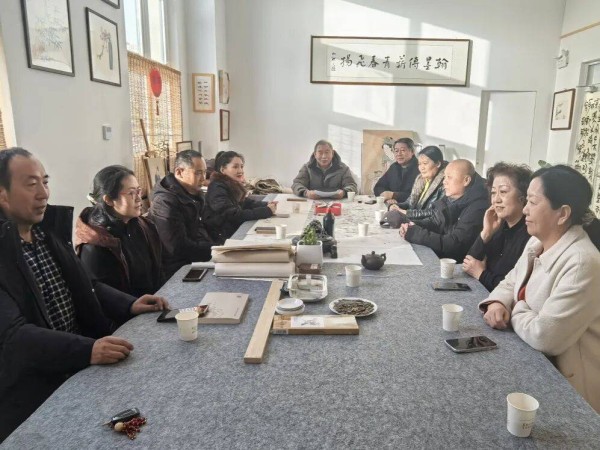 杜成元一行走进尖草坪区老年书画家协会