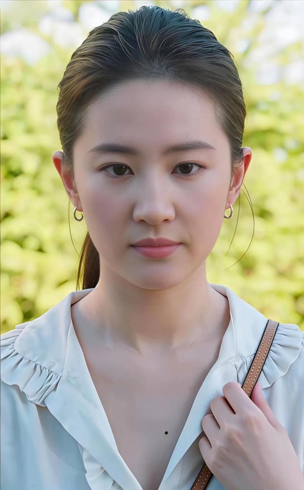 刘亦菲素颜也美得逆天了，冰清玉洁，白发难掩优雅，女神也老了