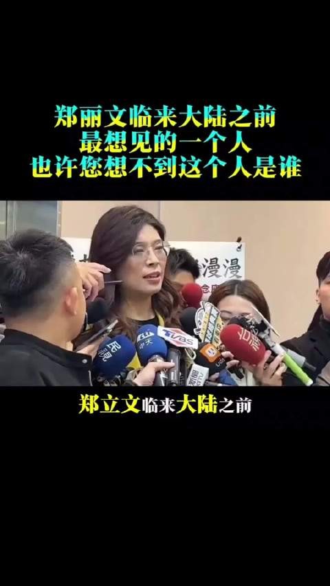 郑丽文临来大陆之前最想见的一个人,也许您想不到这个人是谁!