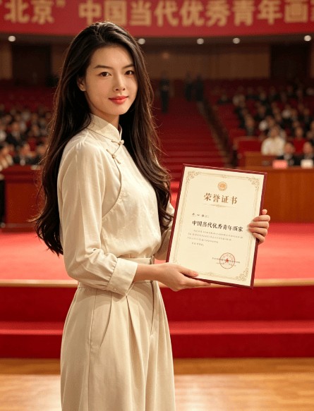 刘梁晨受邀赴京，出席中国当代优秀青年画家荣誉表彰盛典