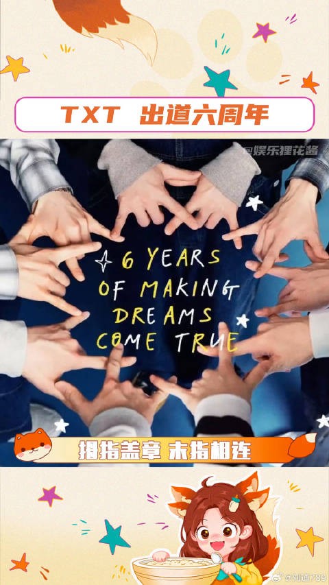 小档六周年快乐，明天也要一起哦！ TXT出道六周年 微博VC计划