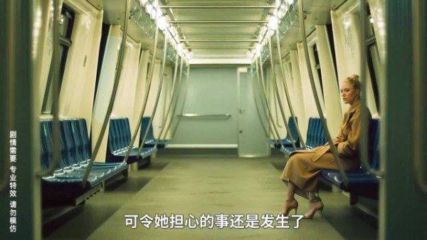 深夜地铁空无一人,变态杀手对面而坐,塑料袋疑似装人头