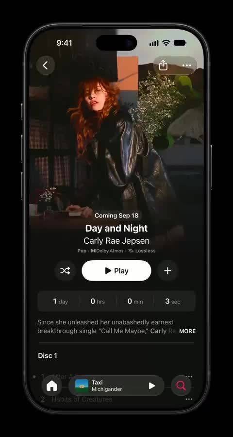 Apple Music 即将上线新专辑发行倒计时功能