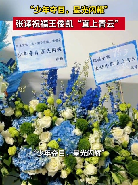神探剧组给王俊凯的花篮太温暖了