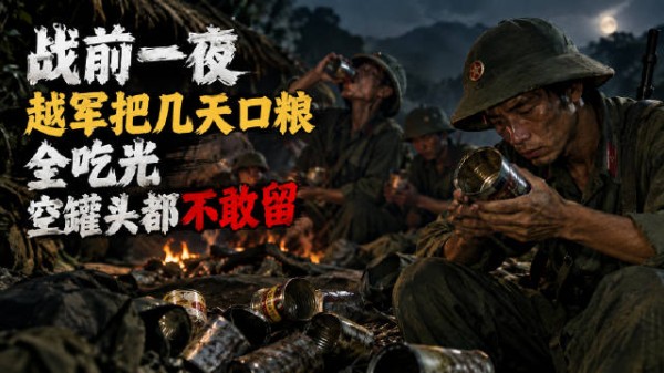 战前一夜,越军把几天口粮全吃光,空罐头都不敢留