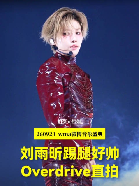 刘雨昕WMA盛典献唱Overdrive，踢腿动作酷炫