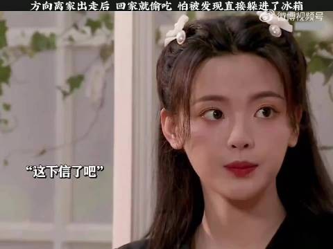 方向离家出走后，回家就偷吃，怕被发现直接躲进了冰箱