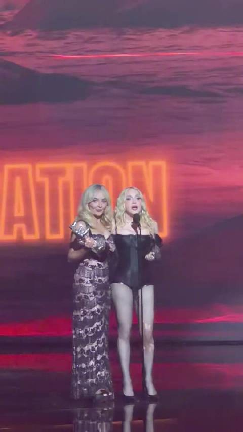 麦当娜Madonna 和匠妹Sabrina Carpenter获得最佳合作获奖感言