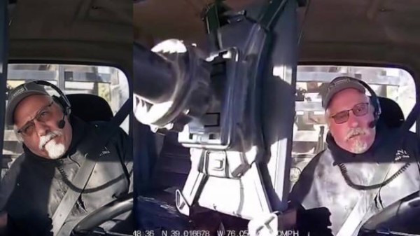 一口水呛到窒息！36吨重卡无人掌控，公路摇晃滑行滑行