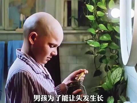 秃头男孩用了祖传秘方后,不料头发竟疯狂生长