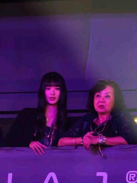 林俊杰女友与林俊杰妈妈同框,两人一起看林俊杰演出,相处融洽