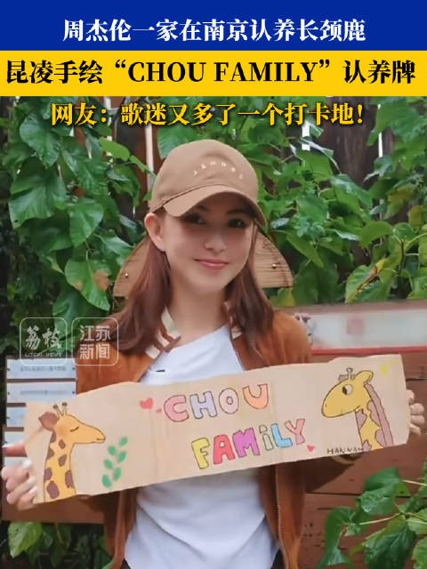 周杰伦一家在南京认养长颈鹿夫妇 网友：又多了一个打卡地！