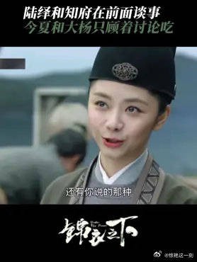 陆绎和知府在前面谈事 今夏和大杨只顾着讨论吃,春笋肉圆子听得人流口水