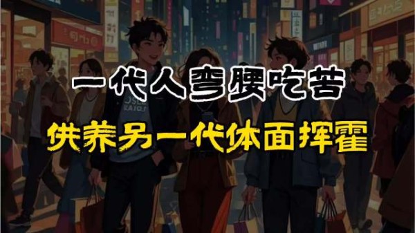 一代人弯腰吃苦供养另一代体面挥霍