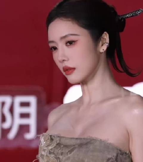 蔡文静穿纸裙走红毯,好有创意,我该用什么词汇去描写蔡文静的美