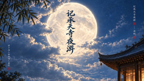 康震重读记承天寺夜游,AI再现苏轼怀民月夜