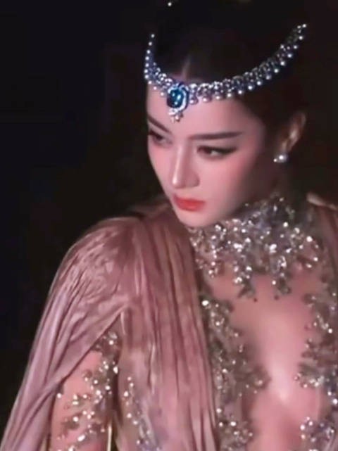 迪丽热巴穿Zuhair Murad高定亮相VOGUE红毯