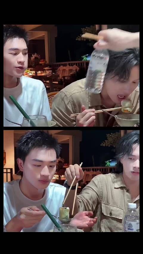 从吃饭上看,这两个也是瓜花分明了 @熊艺文Kuma