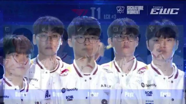 T1选手赛前签名视频