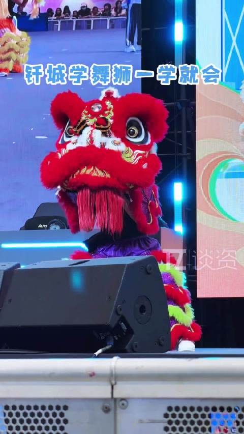 钎城学舞狮一学就会，怎么不算是雄狮少年呢！