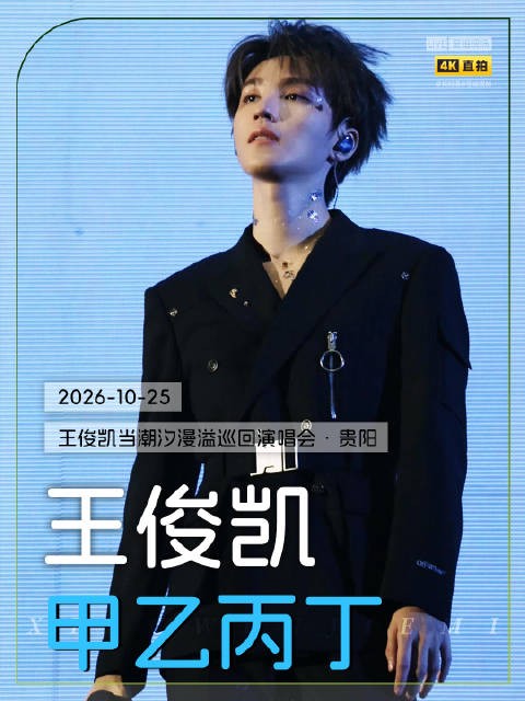 王俊凯演唱会贵阳站《甲乙丙丁》4K直拍focus