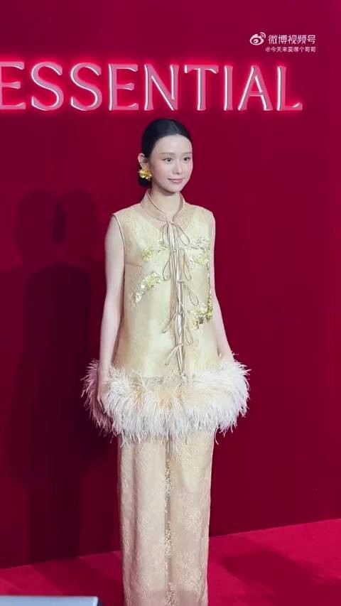 王晓慧首个时尚活动，妆容有点淡了我感觉