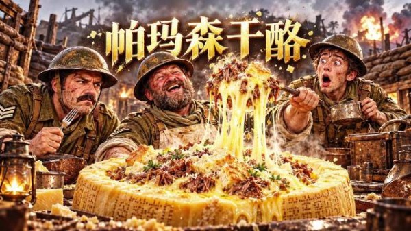 老兵拿80磅帕玛森干酪当锅,结果对面战壕都坐不住了!