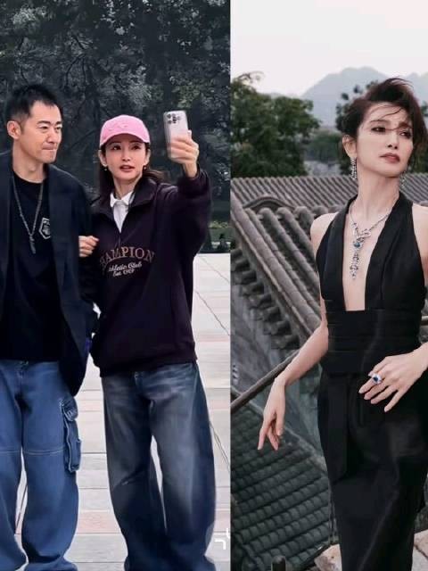 李冰冰53岁未婚未育，与任泉同游清华