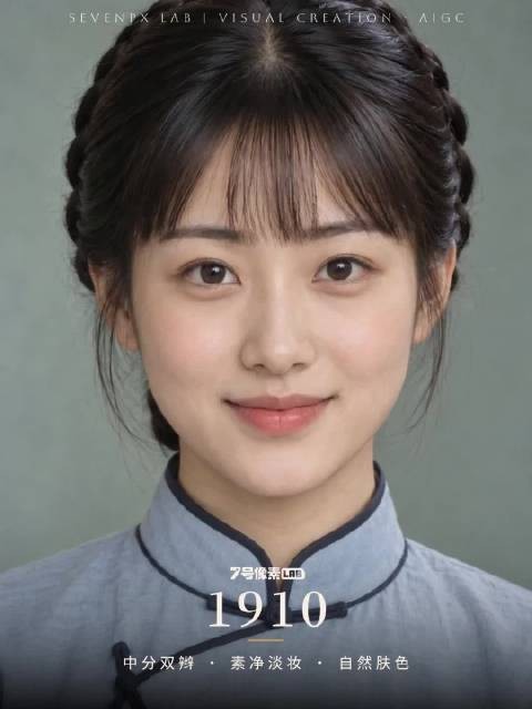 一分钟看完中国女性百年妆发演变,每一代都有独特魅力